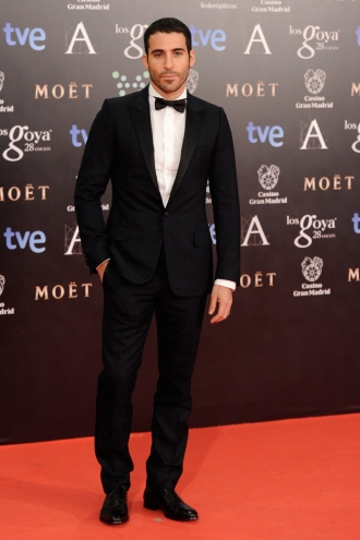 Miguel Ángel Silvestre, en la alfombra roja de los Goya 2014