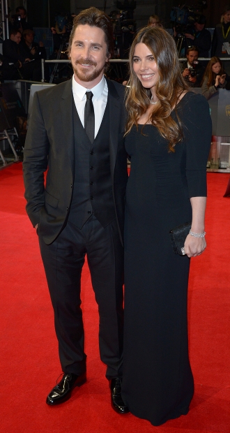 Christian Bale y su mujer Sibi Blazic, en la alfombra roja de los BAFTA 2014