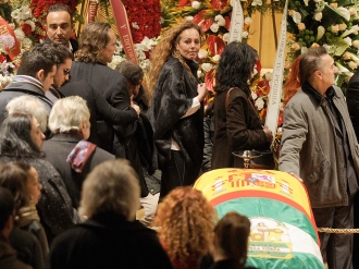 Rocío Carrasco, en la capilla ardiente de Paco de Lucía