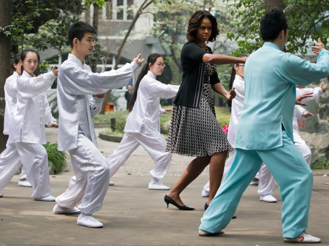 Michelle Obama se pasa al tai-chi