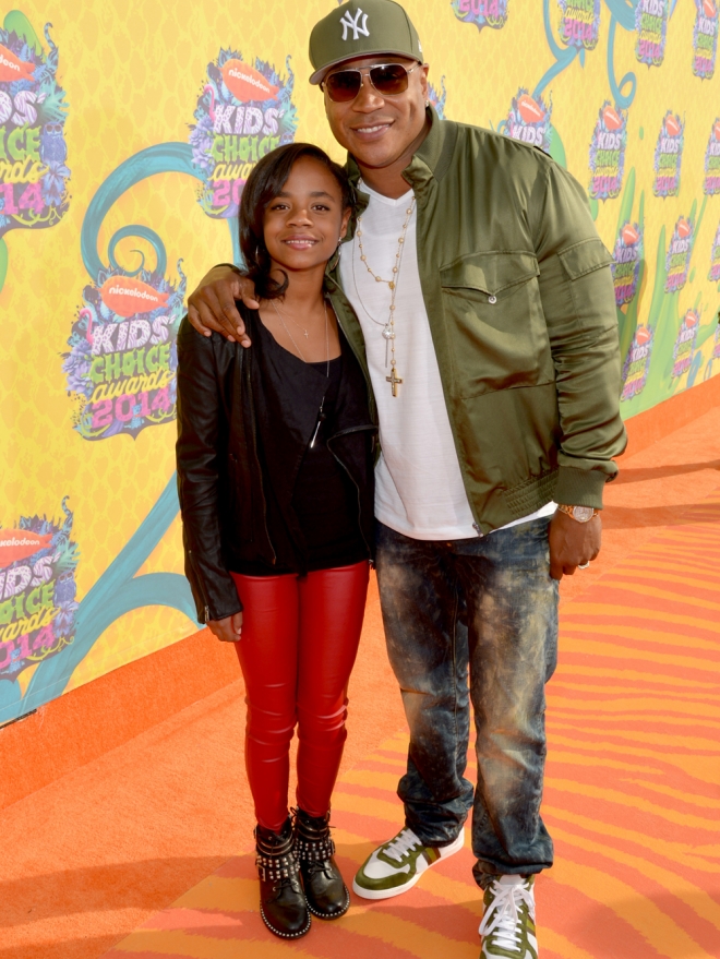 El rapero LL Cool J y su hija en los Kids Choice Awards 2014 El rapero LL Cool J y su hija en los Kids Choice Awards 2014