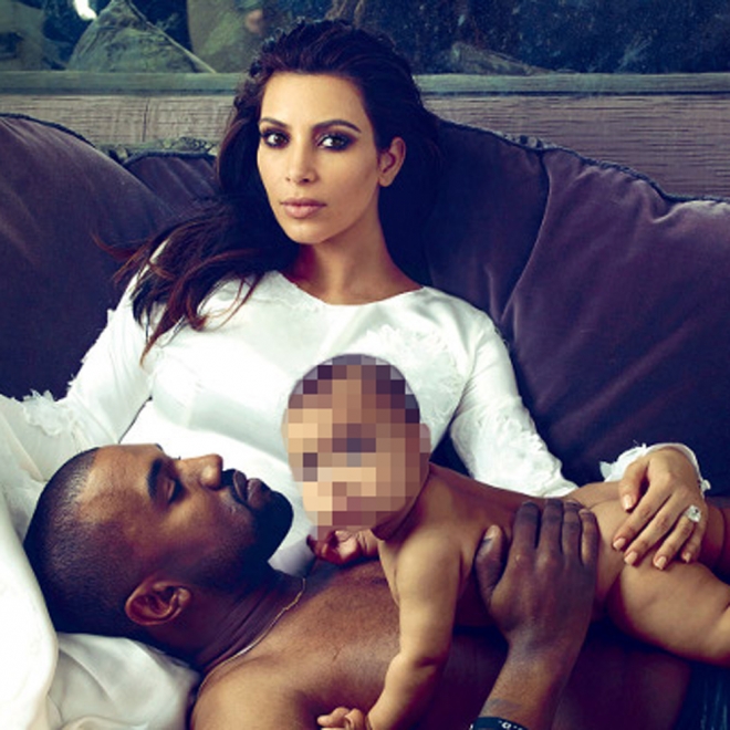 Kim Kardashian presume de familia en las revistas y en Twitter