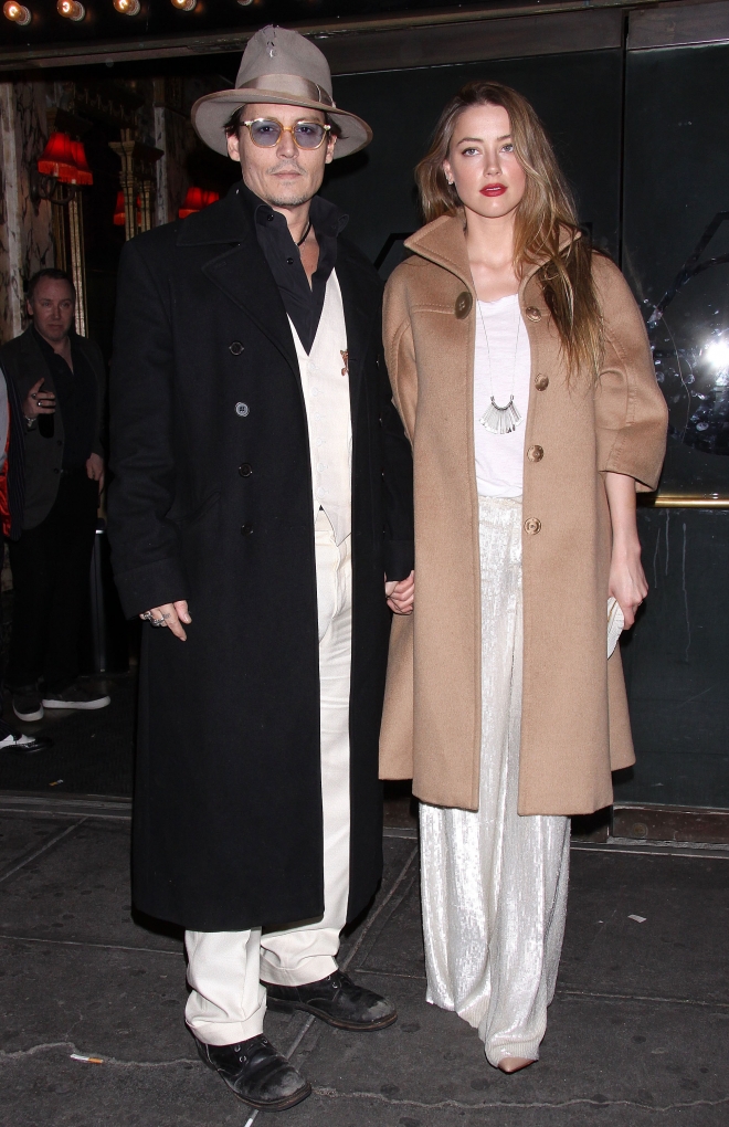 Johnny Depp y su novia Amber Heard, a cada cual más pintas