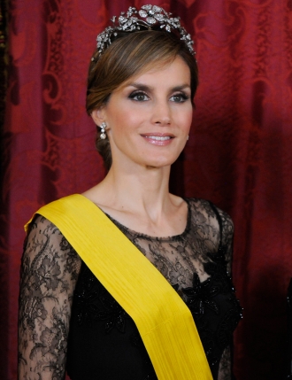 Letizia, con uno de sus últimos looks como princesa