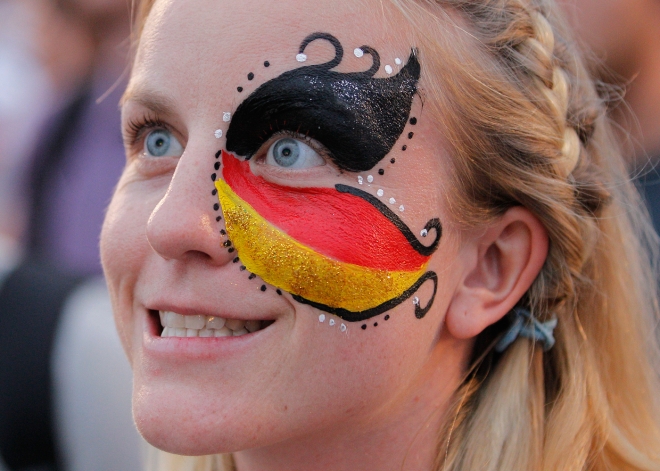 La afición de Alemania celebró el pase a cuartos de final