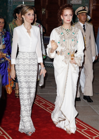 Letizia, junto la princesa Lalla Salma en su primera visita a Marruecos como reina