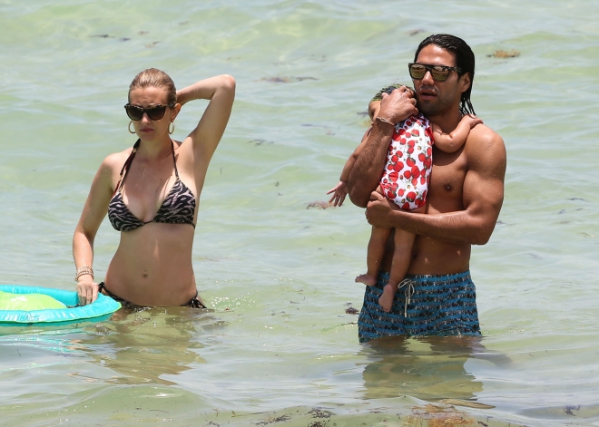 Falcao, junto a su esposa y su hija en Miami