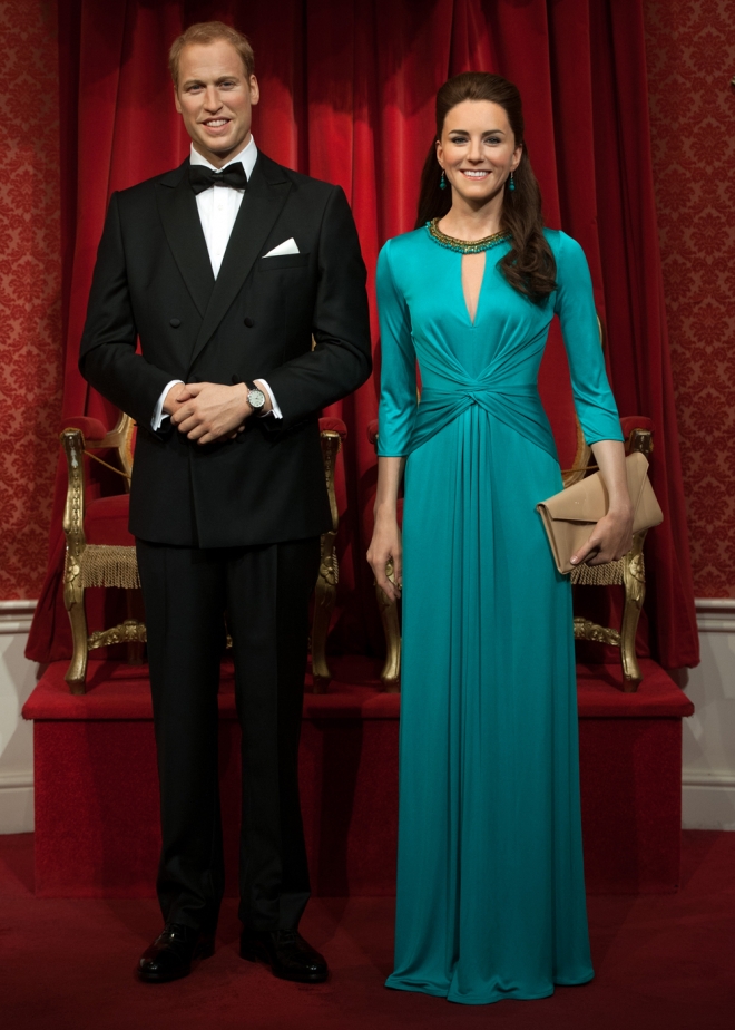 Las réplicas de Kate Middleton y el príncipe Guillermo, en Londres