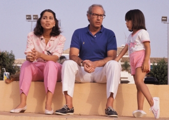 Isabel Preysler, Miguel Boyer y una jovencísima Ana Boyer, a principios de los 90