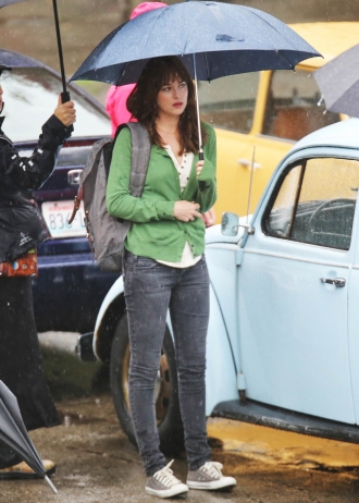 Dakota Johnson, en la grabación de escenas inéditas de 50 sombras de Grey