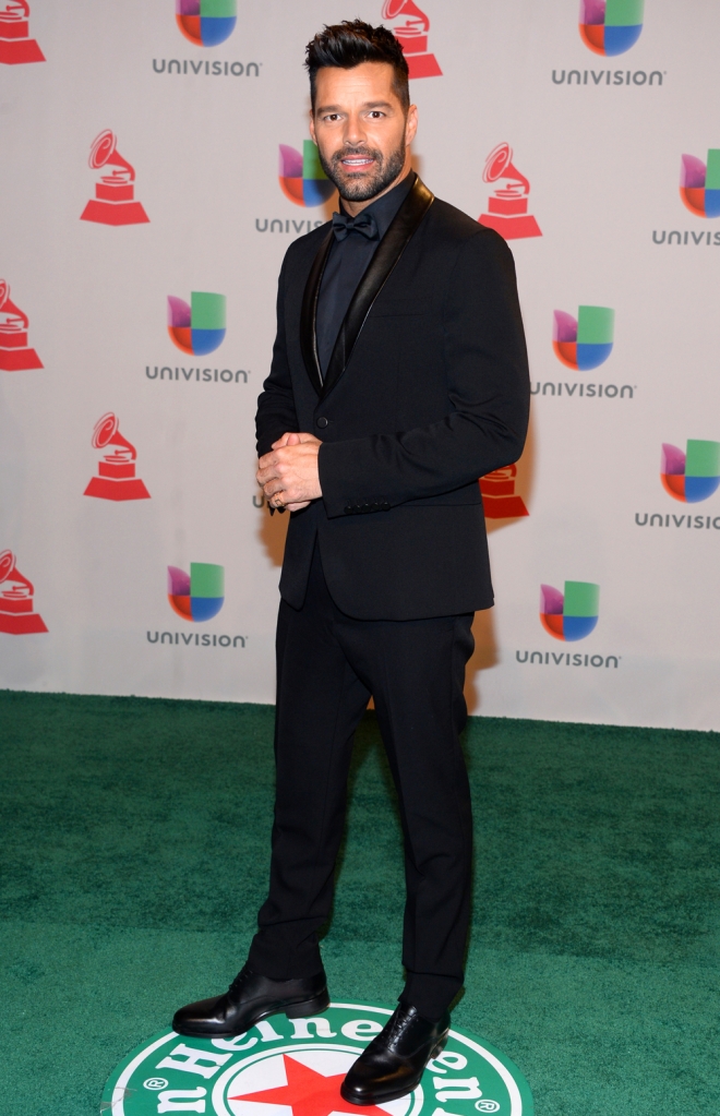 Ricky Martin, en la alfombra roja de los Latin Grammys 2014