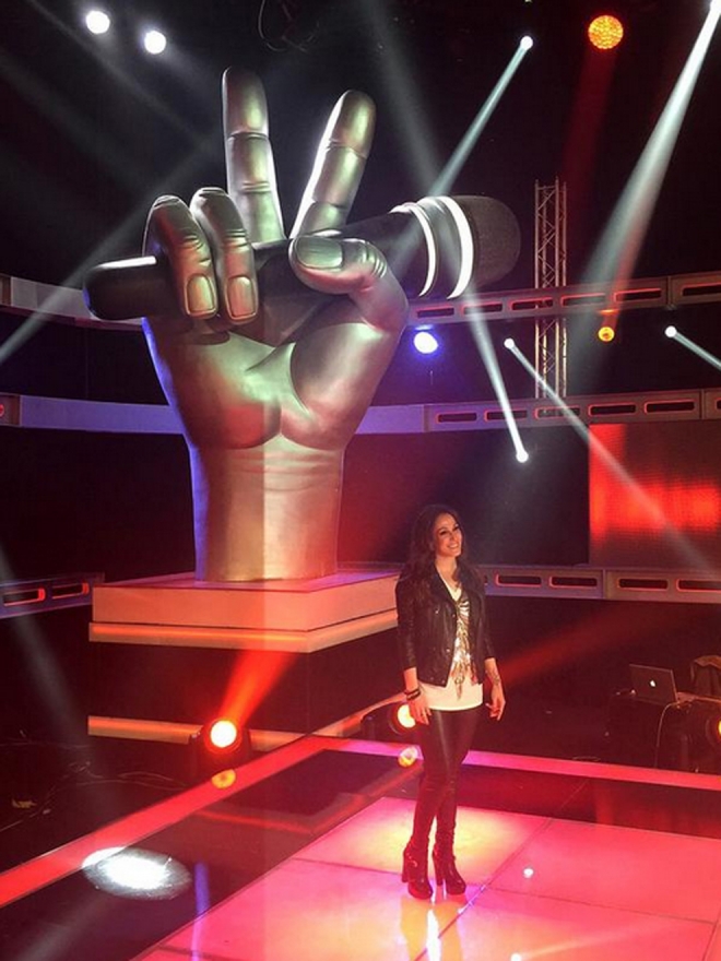 Malú, en la presentación de La Voz 3