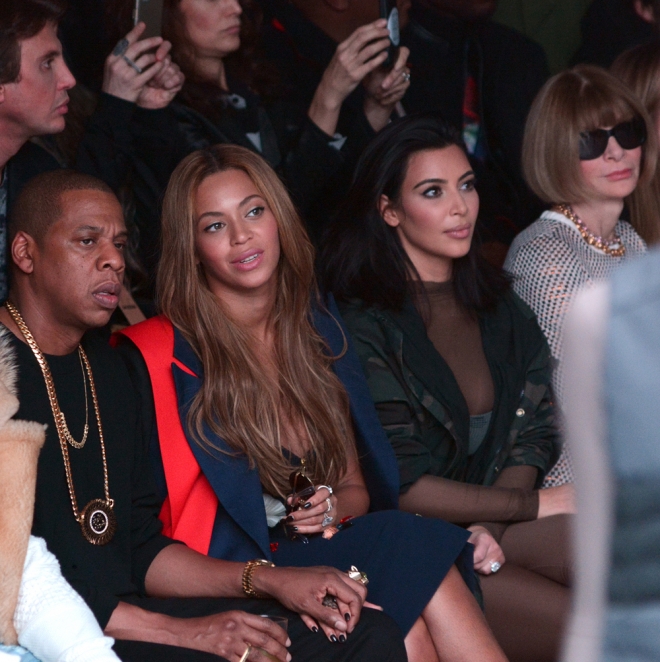Beyoncé, Jay Z y Kim Kardashian, en el front row de Nueva York