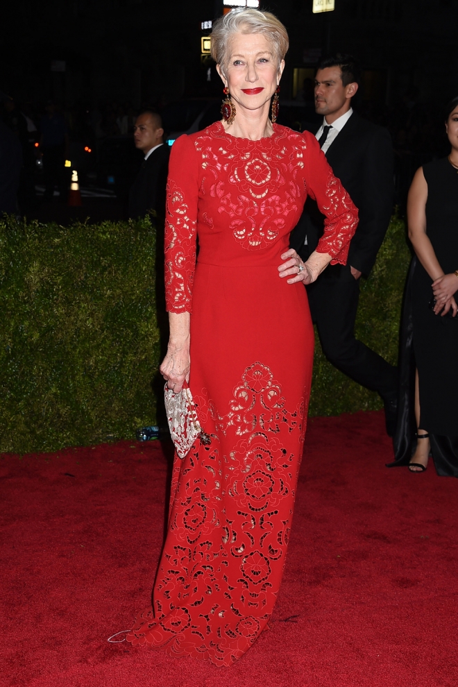 MET Gala 2015: Helen Mirren, siempre perfecta