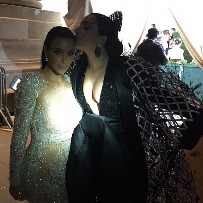 Instagram: Lady Gaga y Kim Kardashian, en la gala MET 2015