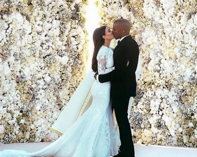 Kim Kardashian y Kanye West se dieron el sí quiero el 24 mayo de 2014