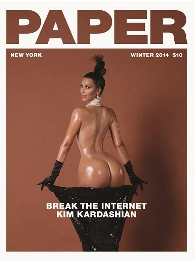 Kim Kardashian rompió Internet con su exagerado culo en Paper Magazine