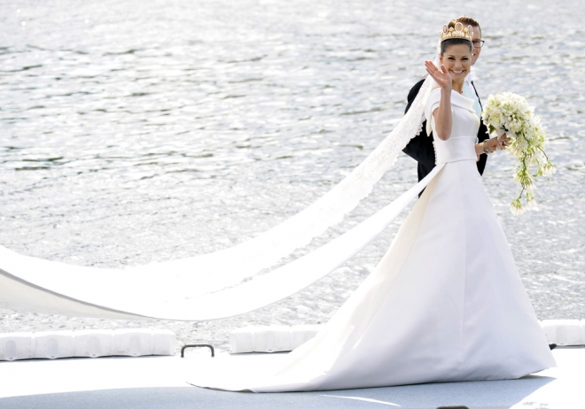 Victoria de Suecia, con su espectacular vestido de novia