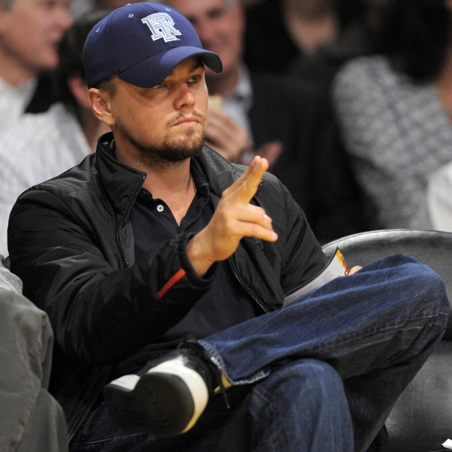 Leonardo DiCaprio, la estrella celebrity de la NBA