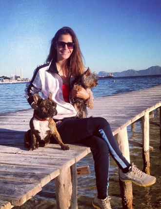 Malena Costa y su perro famoso Roco