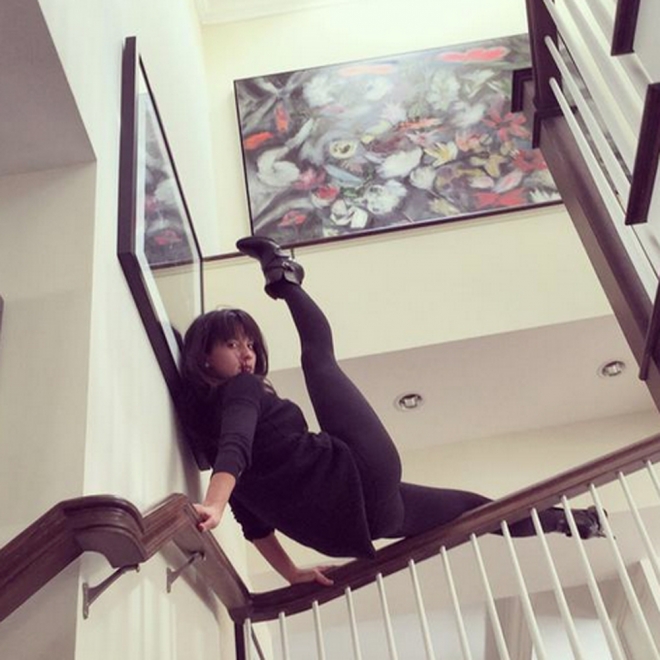 Hilaria Baldwin, una experta en yoga en Hollywood