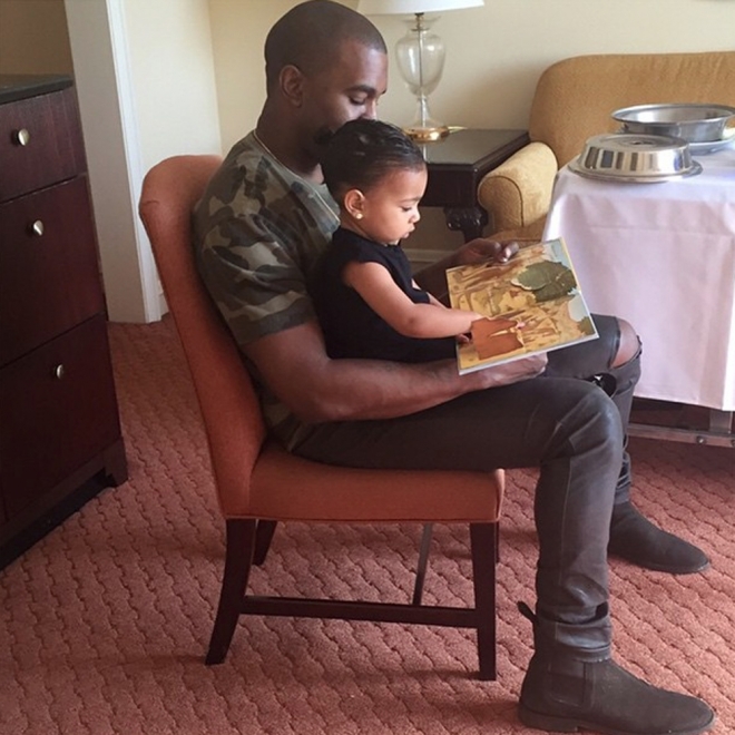 Kim Kardashian felicitó a Kanye West en el día del padre