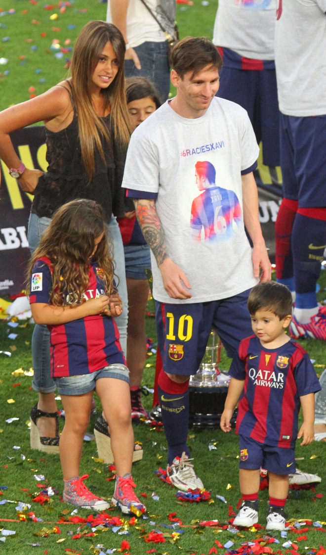Leo Messi, en familia con Antonella Roccuzzo