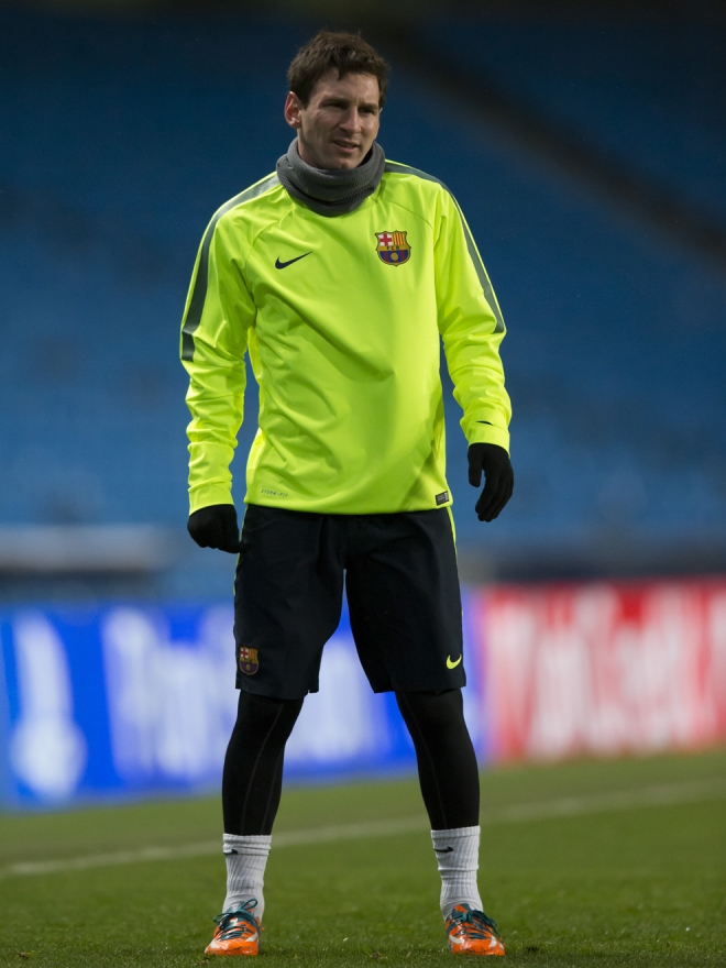 Messi, en uno de los entrenamientos del Barça