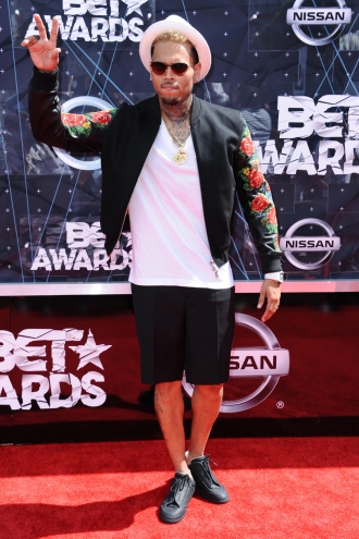 BET Awards 2015: Chris Brown, look casual