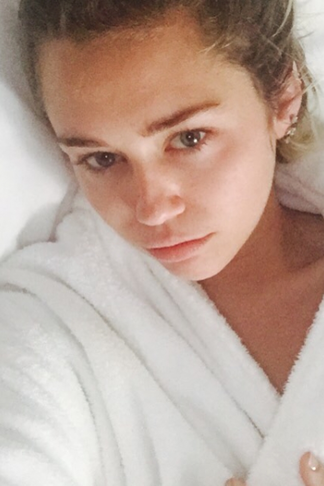 Famosas sin maquillar: Miley Cyrus, cero complejos