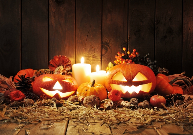 Imágenes de Halloween: calabazas iluminadas