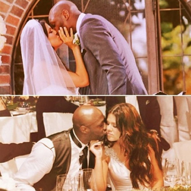 La boda de Lamar y Khloé Kardashian en Instagram