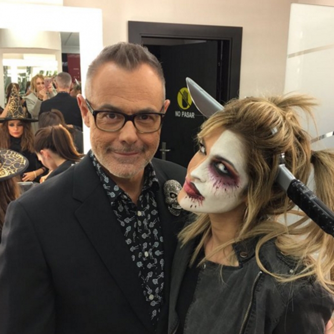 Ylenia disfrazada de Halloween con Jordi González
