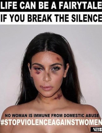 Violencia de género: Kim Kardashian dice NO al maltrato