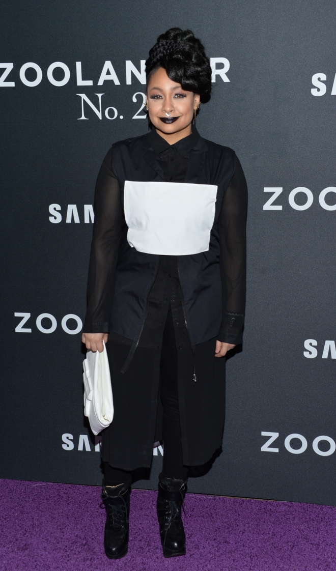 Premiere Zoolander 2: Raven Symoné, black & white