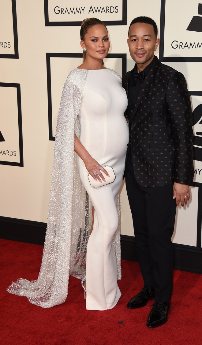 Grammys 2016: John Legend y Chrissy Teigen, muy guapos