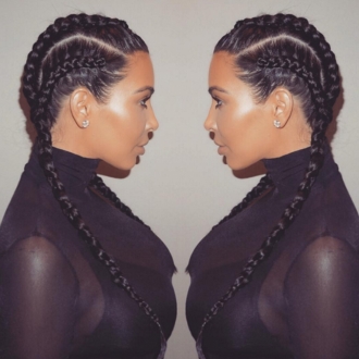 Boxer braids, la nueva obsesión de Kim Kardashian