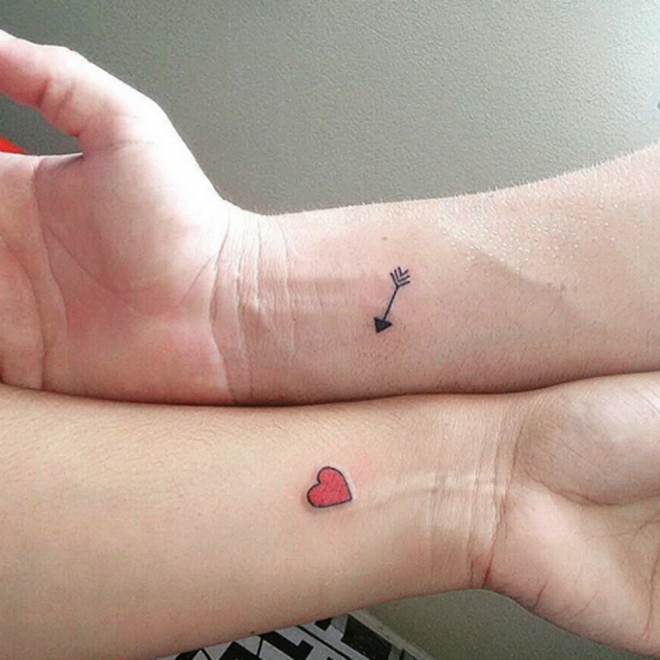 Tatuajes para parejas: las flechas del amor