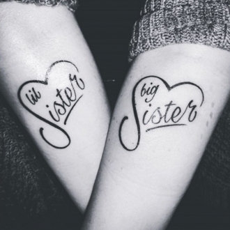 Tatuajes para hermanas: las mayores y las pequeñas