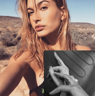Tatuajes en los dedos: El apellido de Hailey Baldwin