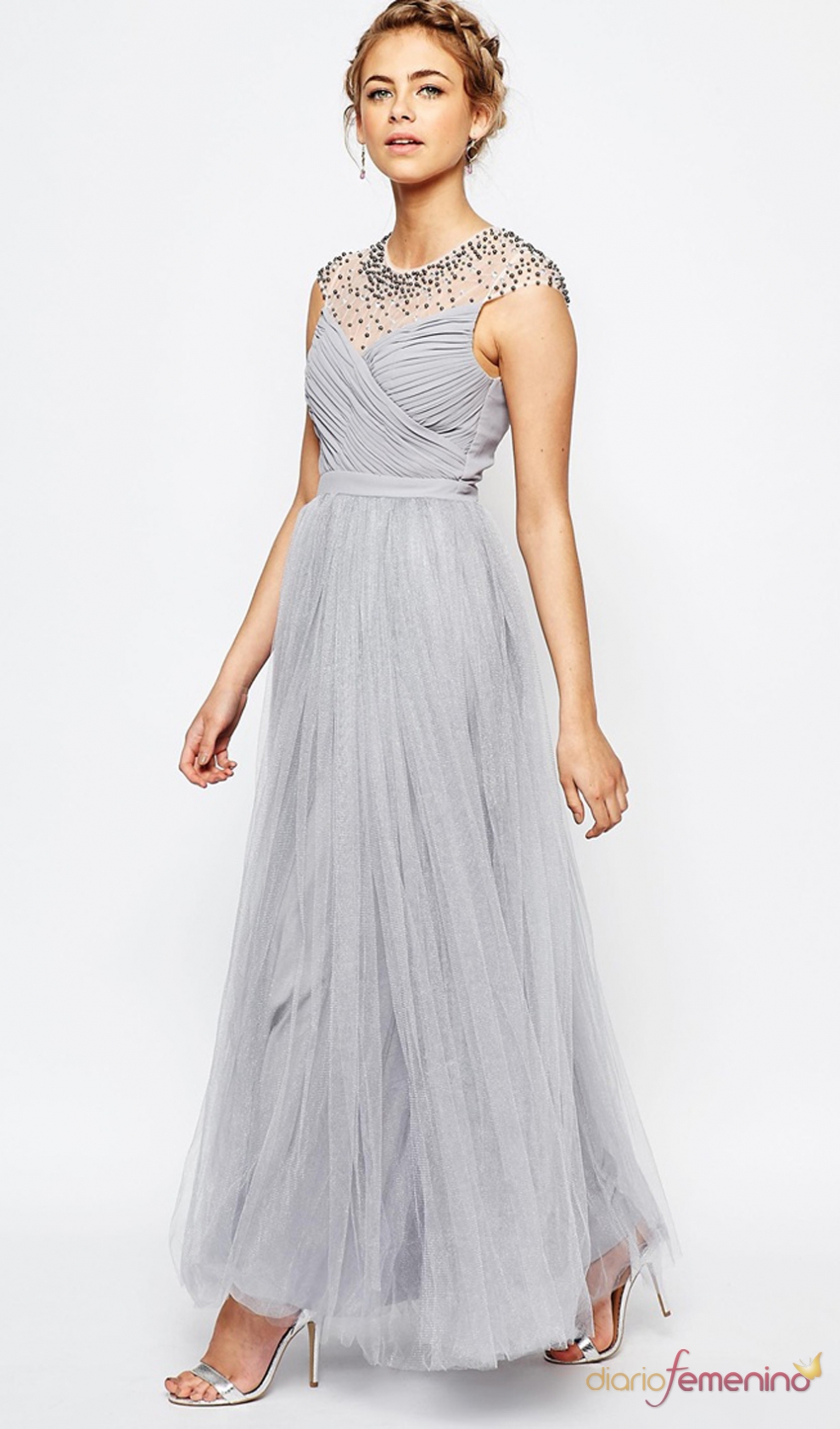 Vestidos para novias de colores: azul grisáceo, de Asos