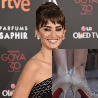 Tatuajes en el tobillo: los números de Penélope Cruz