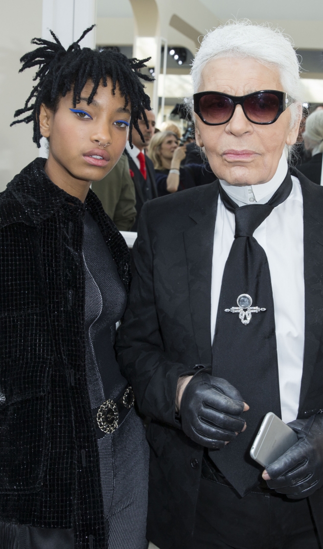 Semana de la moda de París: Willow Smith y Karl Lagerfeld