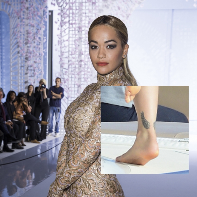 Tatuajes en el tobillo: las alas de Rita Ora