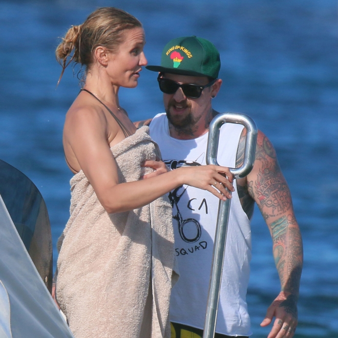 Cameron Diaz, vacaciones acuáticas con su marido