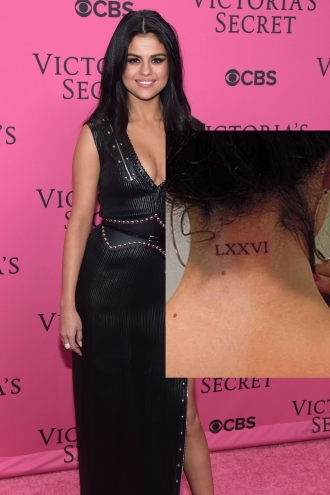 Tatuajes en el cuello: los números de Selena Gomez