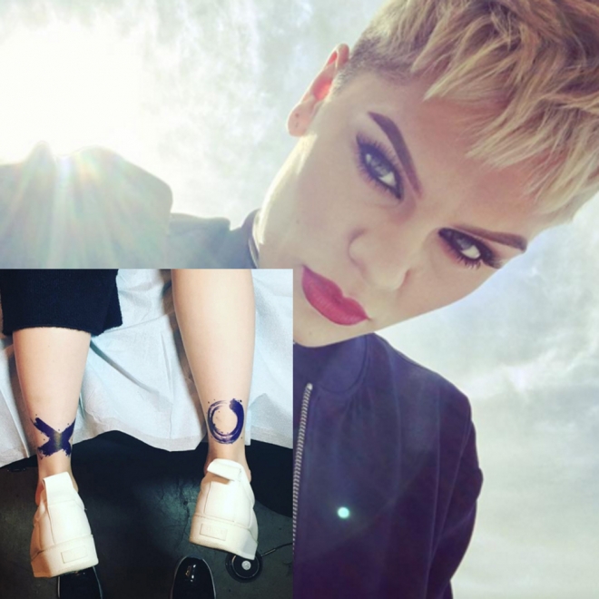 Tatuajes en el tobillo: La x y el o de Jessie J