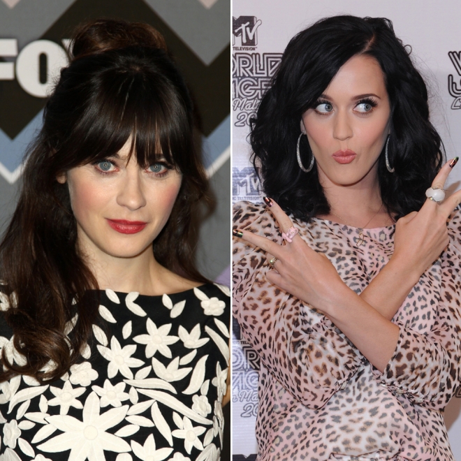 Famosos que se parecen: Katy Perry y Zooey Deschanel