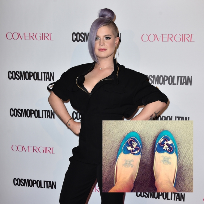 Tatuajes en el empeine: las calaveras de Kelly Osbourne