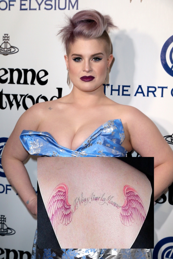 Tatuajes en la espalda: las alas de Kelly Osbourne